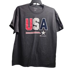 Champion USA Graphic T-Shirt Patriotic American Flag Tee‎ XL